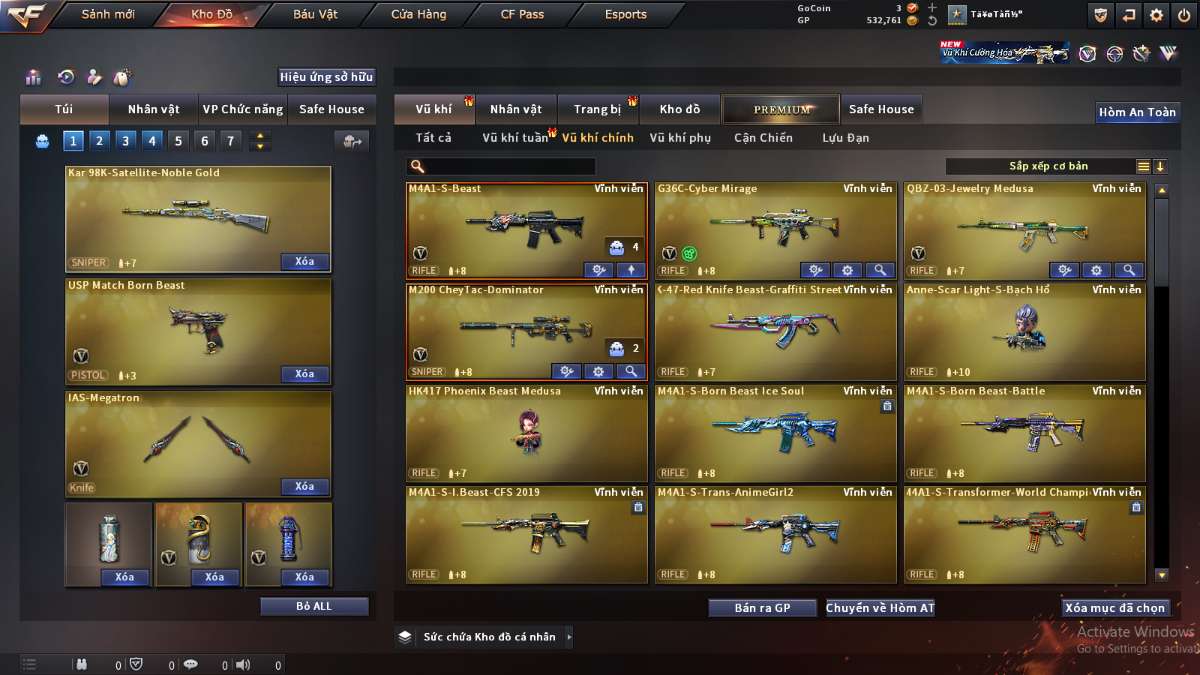 shop acc cf uy tin gia re